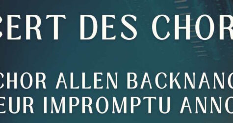 Vendredi 17h: concert de chorale